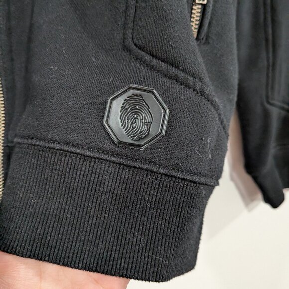 Urban-ID Zip Up Moto Hoodie Black Size Small - Picture 2 of 7